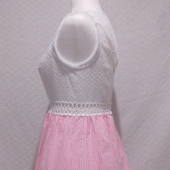 Lilly Pulitzer Alivia Havana Pink Yarn Dye Seersucker Dress with Pockets - Picture 3 of 12